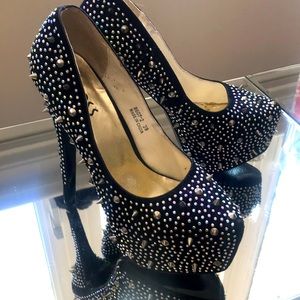 Studded spikes and rhinestone heels